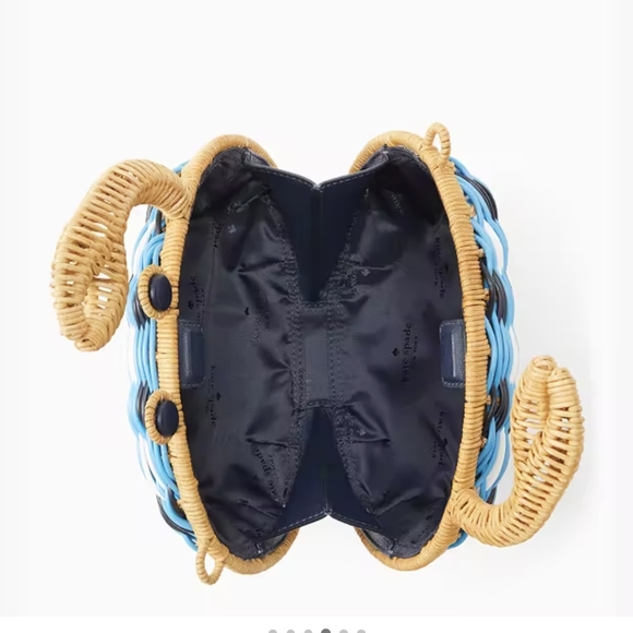 NWT KATE SPADE NOVELTY PINCH ME WICKER CROSSBODY BAG - Picture 5 of 6